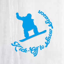 画像をギャラリービューアに読み込む, スノーボード カッティングステッカー《Kick-Off to Snow Season》(超防水・防滴 UVカット 屋外使用可 /C068)