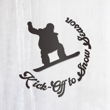 画像をギャラリービューアに読み込む, スノーボード カッティングステッカー《Kick-Off to Snow Season》(超防水・防滴 UVカット 屋外使用可 /C068)
