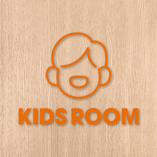 画像をギャラリービューアに読み込む, キッズルーム ピクト カッティングステッカー《KIDS ROOM》(超防水・防滴 UVカット 屋外使用可 /C073)