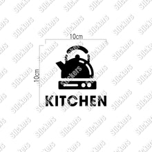 画像をギャラリービューアに読み込む, キッチンルーム ピクト カッティングステッカー《KITCHEN ROOM》(超防水・防滴 UVカット 屋外使用可 /C081)