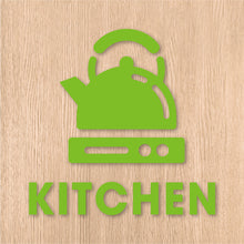 画像をギャラリービューアに読み込む, キッチンルーム ピクト カッティングステッカー《KITCHEN ROOM》(超防水・防滴 UVカット 屋外使用可 /C081)