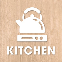 画像をギャラリービューアに読み込む, キッチンルーム ピクト カッティングステッカー《KITCHEN ROOM》(超防水・防滴 UVカット 屋外使用可 /C081)