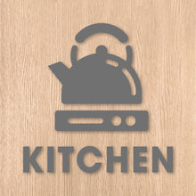 画像をギャラリービューアに読み込む, キッチンルーム ピクト カッティングステッカー《KITCHEN ROOM》(超防水・防滴 UVカット 屋外使用可 /C081)