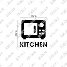 画像をギャラリービューアに読み込む, キッチンルーム ピクト カッティングステッカー《KITCHEN ROOM》(超防水・防滴 UVカット 屋外使用可 /C081)
