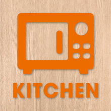 画像をギャラリービューアに読み込む, キッチンルーム ピクト カッティングステッカー《KITCHEN ROOM》(超防水・防滴 UVカット 屋外使用可 /C081)