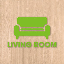 画像をギャラリービューアに読み込む, リビングルーム ピクト カッティングステッカー《LIVING ROOM》(超防水・防滴 UVカット 屋外使用可 /C082)