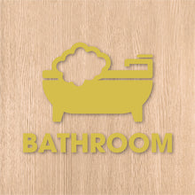 画像をギャラリービューアに読み込む, バスルーム ピクト カッティングステッカー《BATHROOM》(超防水・防滴 UVカット 屋外使用可 /C095)