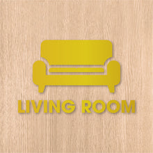 画像をギャラリービューアに読み込む, リビングルーム ピクト カッティングステッカー《LIVING ROOM》(超防水・防滴 UVカット 屋外使用可 /C082)