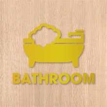 画像をギャラリービューアに読み込む, バスルーム ピクト カッティングステッカー《BATHROOM》(超防水・防滴 UVカット 屋外使用可 /C095)
