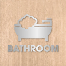 画像をギャラリービューアに読み込む, バスルーム ピクト カッティングステッカー《BATHROOM》(超防水・防滴 UVカット 屋外使用可 /C095)