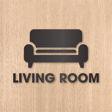 画像をギャラリービューアに読み込む, リビングルーム ピクト カッティングステッカー《LIVING ROOM》(超防水・防滴 UVカット 屋外使用可 /C082)