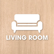 画像をギャラリービューアに読み込む, リビングルーム ピクト カッティングステッカー《LIVING ROOM》(超防水・防滴 UVカット 屋外使用可 /C082)
