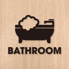 画像をギャラリービューアに読み込む, バスルーム ピクト カッティングステッカー《BATHROOM》(超防水・防滴 UVカット 屋外使用可 /C095)