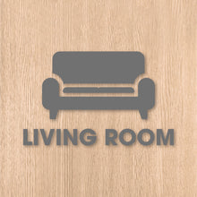 画像をギャラリービューアに読み込む, リビングルーム ピクト カッティングステッカー《LIVING ROOM》(超防水・防滴 UVカット 屋外使用可 /C082)
