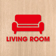 画像をギャラリービューアに読み込む, リビングルーム ピクト カッティングステッカー《LIVING ROOM》(超防水・防滴 UVカット 屋外使用可 /C082)