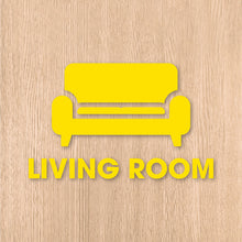 画像をギャラリービューアに読み込む, リビングルーム ピクト カッティングステッカー《LIVING ROOM》(超防水・防滴 UVカット 屋外使用可 /C082)