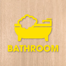 画像をギャラリービューアに読み込む, バスルーム ピクト カッティングステッカー《BATHROOM》(超防水・防滴 UVカット 屋外使用可 /C095)