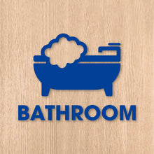 画像をギャラリービューアに読み込む, バスルーム ピクト カッティングステッカー《BATHROOM》(超防水・防滴 UVカット 屋外使用可 /C095)