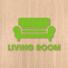 画像をギャラリービューアに読み込む, リビングルーム ピクト カッティングステッカー《LIVING ROOM》(超防水・防滴 UVカット 屋外使用可 /C082)