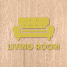 画像をギャラリービューアに読み込む, リビングルーム ピクト カッティングステッカー《LIVING ROOM》(超防水・防滴 UVカット 屋外使用可 /C082)