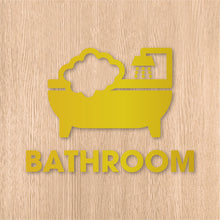 画像をギャラリービューアに読み込む, バスルーム ピクト カッティングステッカー《BATHROOM》(超防水・防滴 UVカット 屋外使用可 /C095)