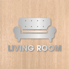 画像をギャラリービューアに読み込む, リビングルーム ピクト カッティングステッカー《LIVING ROOM》(超防水・防滴 UVカット 屋外使用可 /C082)