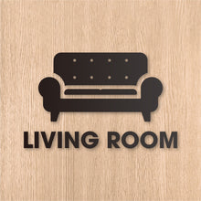 画像をギャラリービューアに読み込む, リビングルーム ピクト カッティングステッカー《LIVING ROOM》(超防水・防滴 UVカット 屋外使用可 /C082)