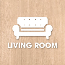 画像をギャラリービューアに読み込む, リビングルーム ピクト カッティングステッカー《LIVING ROOM》(超防水・防滴 UVカット 屋外使用可 /C082)
