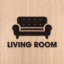 画像をギャラリービューアに読み込む, リビングルーム ピクト カッティングステッカー《LIVING ROOM》(超防水・防滴 UVカット 屋外使用可 /C082)