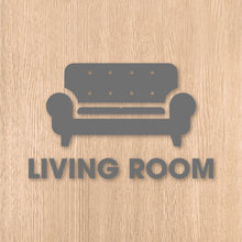 画像をギャラリービューアに読み込む, リビングルーム ピクト カッティングステッカー《LIVING ROOM》(超防水・防滴 UVカット 屋外使用可 /C082)