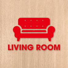 画像をギャラリービューアに読み込む, リビングルーム ピクト カッティングステッカー《LIVING ROOM》(超防水・防滴 UVカット 屋外使用可 /C082)