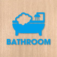 画像をギャラリービューアに読み込む, バスルーム ピクト カッティングステッカー《BATHROOM》(超防水・防滴 UVカット 屋外使用可 /C095)