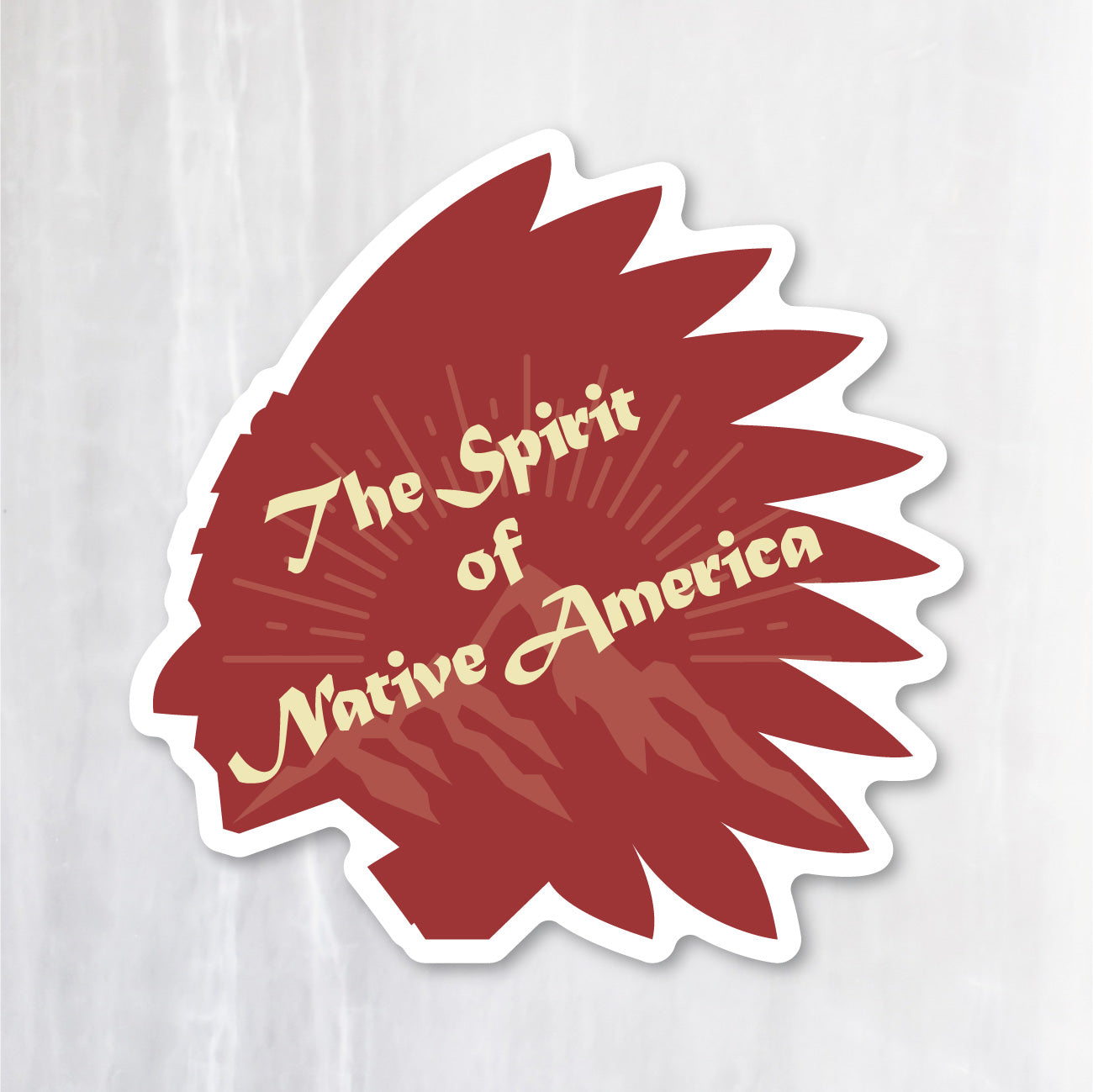 ネイティブアメリカン シールステッカー《The Spirit of Native America》（超防水・防滴 UVカット 屋外使用可 /S143）
