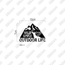 画像をギャラリービューアに読み込む, アウトドアライフ カッティングステッカー《OUTDOOR LIFE》(超防水・防滴 UVカット 屋外使用可 /C080)