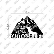 画像をギャラリービューアに読み込む, アウトドアライフ カッティングステッカー《OUTDOOR LIFE》(超防水・防滴 UVカット 屋外使用可 /C080)