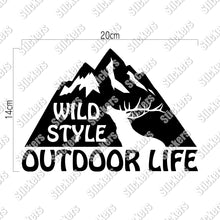 画像をギャラリービューアに読み込む, アウトドアライフ カッティングステッカー《OUTDOOR LIFE》(超防水・防滴 UVカット 屋外使用可 /C080)