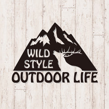 画像をギャラリービューアに読み込む, アウトドアライフ カッティングステッカー《OUTDOOR LIFE》(超防水・防滴 UVカット 屋外使用可 /C080)