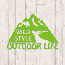 画像をギャラリービューアに読み込む, アウトドアライフ カッティングステッカー《OUTDOOR LIFE》(超防水・防滴 UVカット 屋外使用可 /C080)