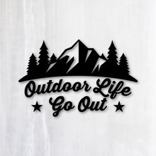 画像をギャラリービューアに読み込む, アウトドアライフ・ゴーアウト カッティングステッカー《Outodoor Life Go Out》(超防水・防滴 UVカット 屋外使用可 /C037)