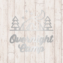 画像をギャラリービューアに読み込む, オーバーナイト キャンプ カッティングステッカー《Overnight Camp》(超防水・防滴 UVカット 屋外使用可 /C085)