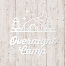 画像をギャラリービューアに読み込む, オーバーナイト キャンプ カッティングステッカー《Overnight Camp》(超防水・防滴 UVカット 屋外使用可 /C085)