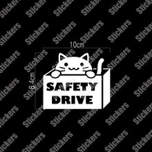画像をギャラリービューアに読み込む, にゃんこ SAFETY DRIVE 煽り防止|カッティングステッカー 超防水・防滴 UVカット 屋外使用可 /C023