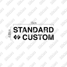 画像をギャラリービューアに読み込む, スタンダード⇔カスタム カッティングステッカー《STANDARD⇔CUSTOM》(超防水・防滴 UVカット 屋外使用可 /C111)