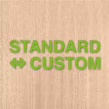 画像をギャラリービューアに読み込む, スタンダード⇔カスタム カッティングステッカー《STANDARD⇔CUSTOM》(超防水・防滴 UVカット 屋外使用可 /C111)