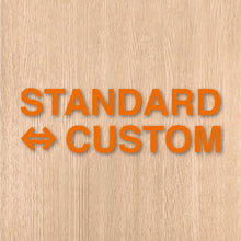 画像をギャラリービューアに読み込む, スタンダード⇔カスタム カッティングステッカー《STANDARD⇔CUSTOM》(超防水・防滴 UVカット 屋外使用可 /C111)