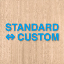 画像をギャラリービューアに読み込む, スタンダード⇔カスタム カッティングステッカー《STANDARD⇔CUSTOM》(超防水・防滴 UVカット 屋外使用可 /C111)