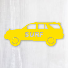 画像をギャラリービューアに読み込む, サーフ カッティングステッカー《SURF》(超防水・防滴 UVカット 屋外使用可 /C103)