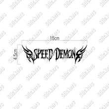 画像をギャラリービューアに読み込む, スピードデーモン カッティングステッカー《SPEED DEMON》(超防水・防滴 UVカット 屋外使用可 /C065)