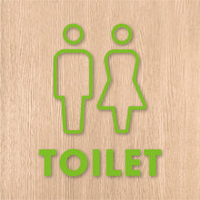 画像をギャラリービューアに読み込む, トイレット ピクト カッティングステッカー《TOILET》(超防水・防滴 UVカット 屋外使用可 /C002)