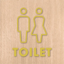 画像をギャラリービューアに読み込む, トイレット ピクト カッティングステッカー《TOILET》(超防水・防滴 UVカット 屋外使用可 /C002)